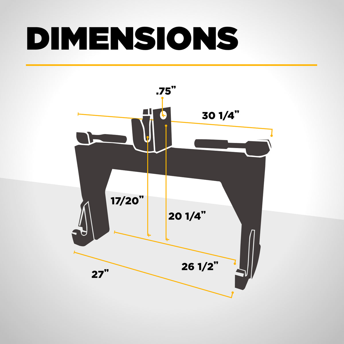 3-Point Quick Hitch CAT 1 29" up to 50 HP – QH1N-4