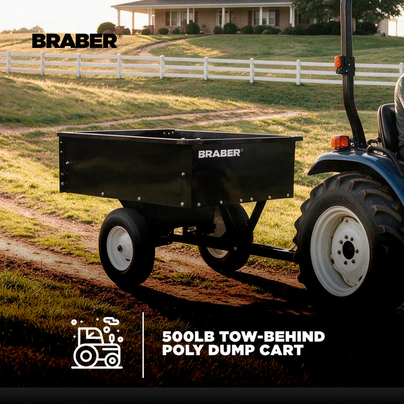 Tow-Behind Steel Dump Cart 500 lb – TC5010-zoom-
