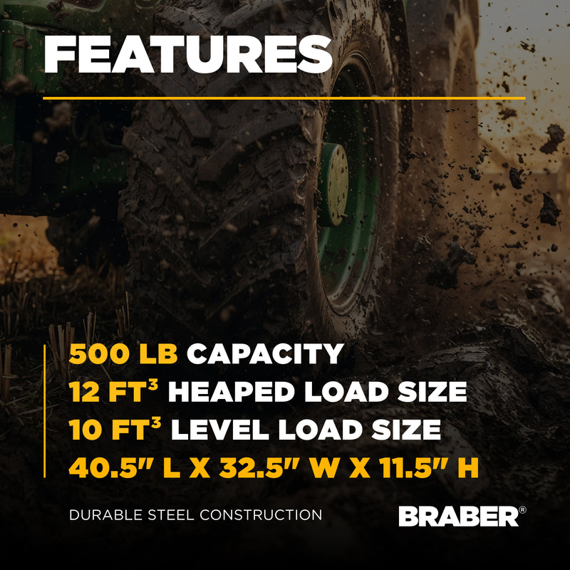 Tow-Behind Steel Dump Cart 500 lb – TC5010-zoom-