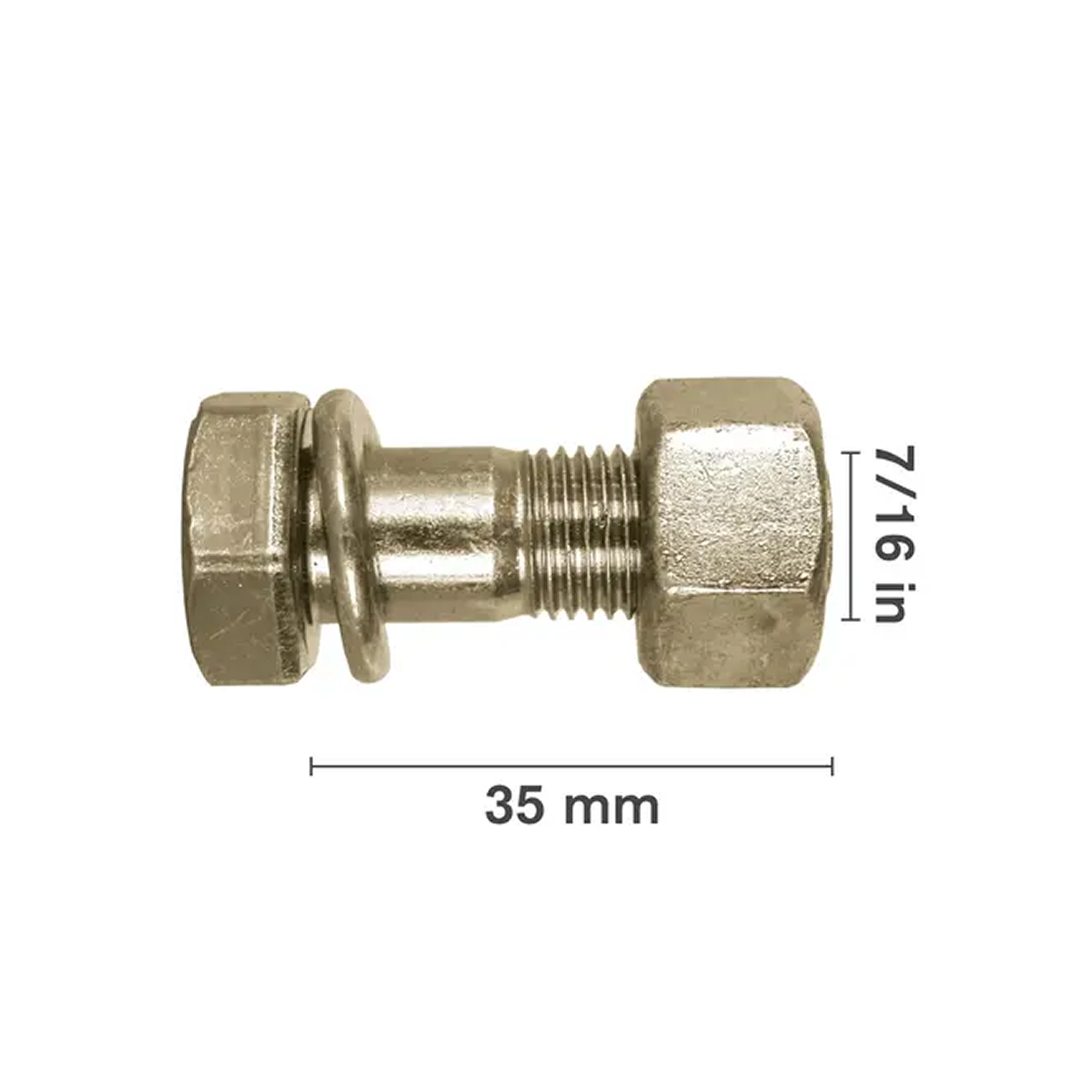 7/16" X 35mm Tiller Bolt Assembly-1