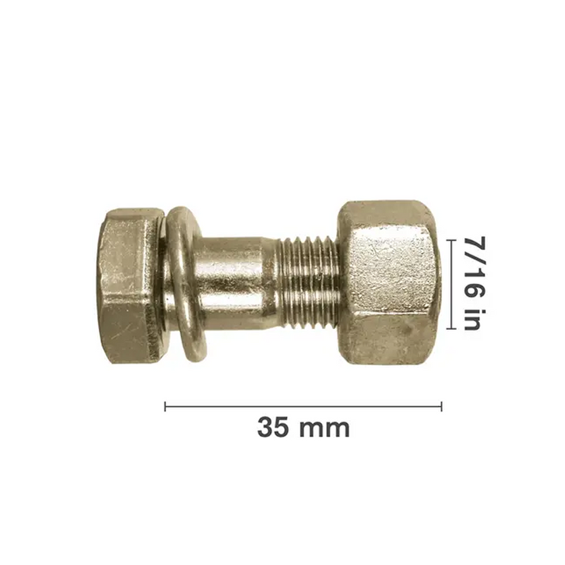 7/16" X 35mm Tiller Bolt Assembly-zoom-