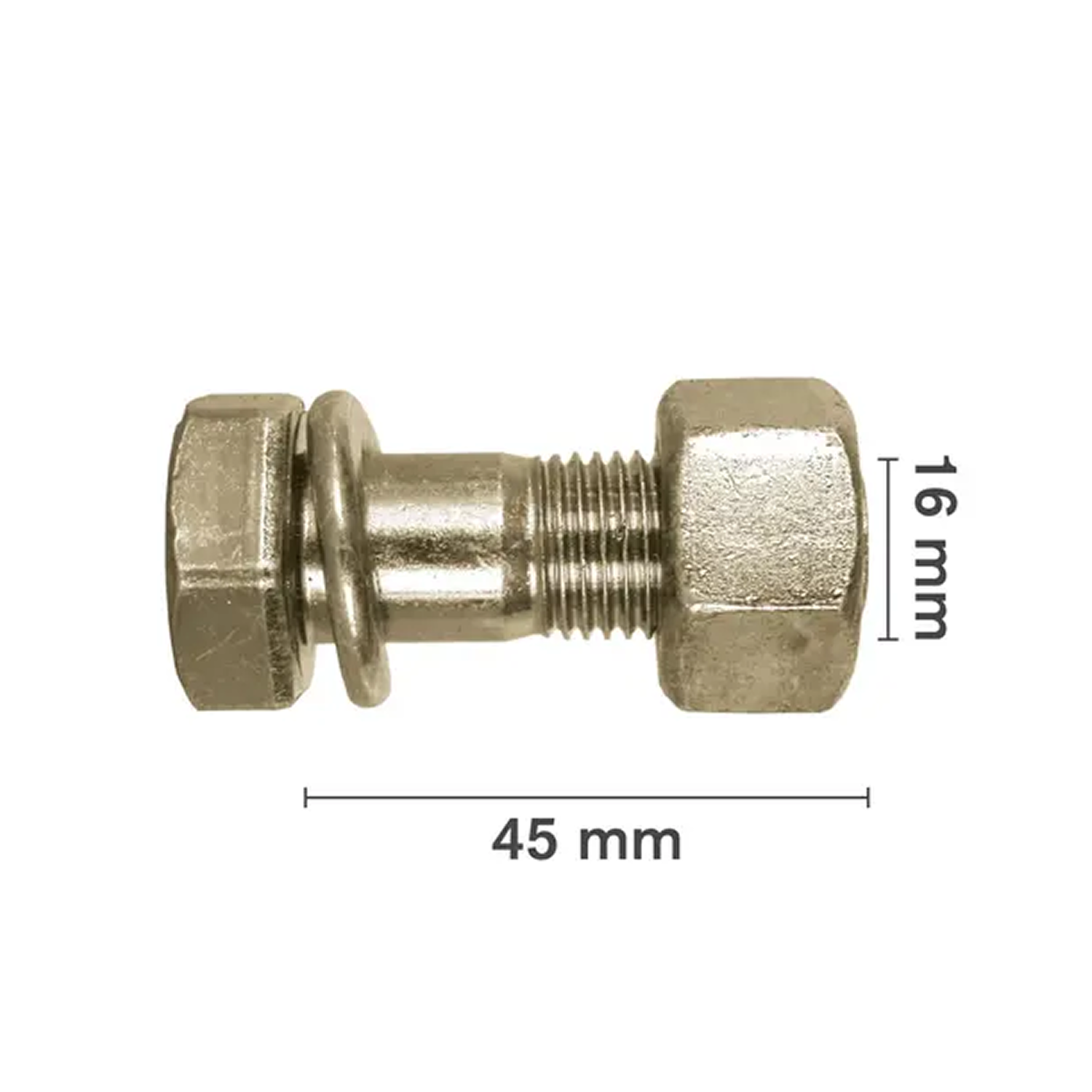 16mm X 45mm Tiller Bolt Assembly-zoom-1