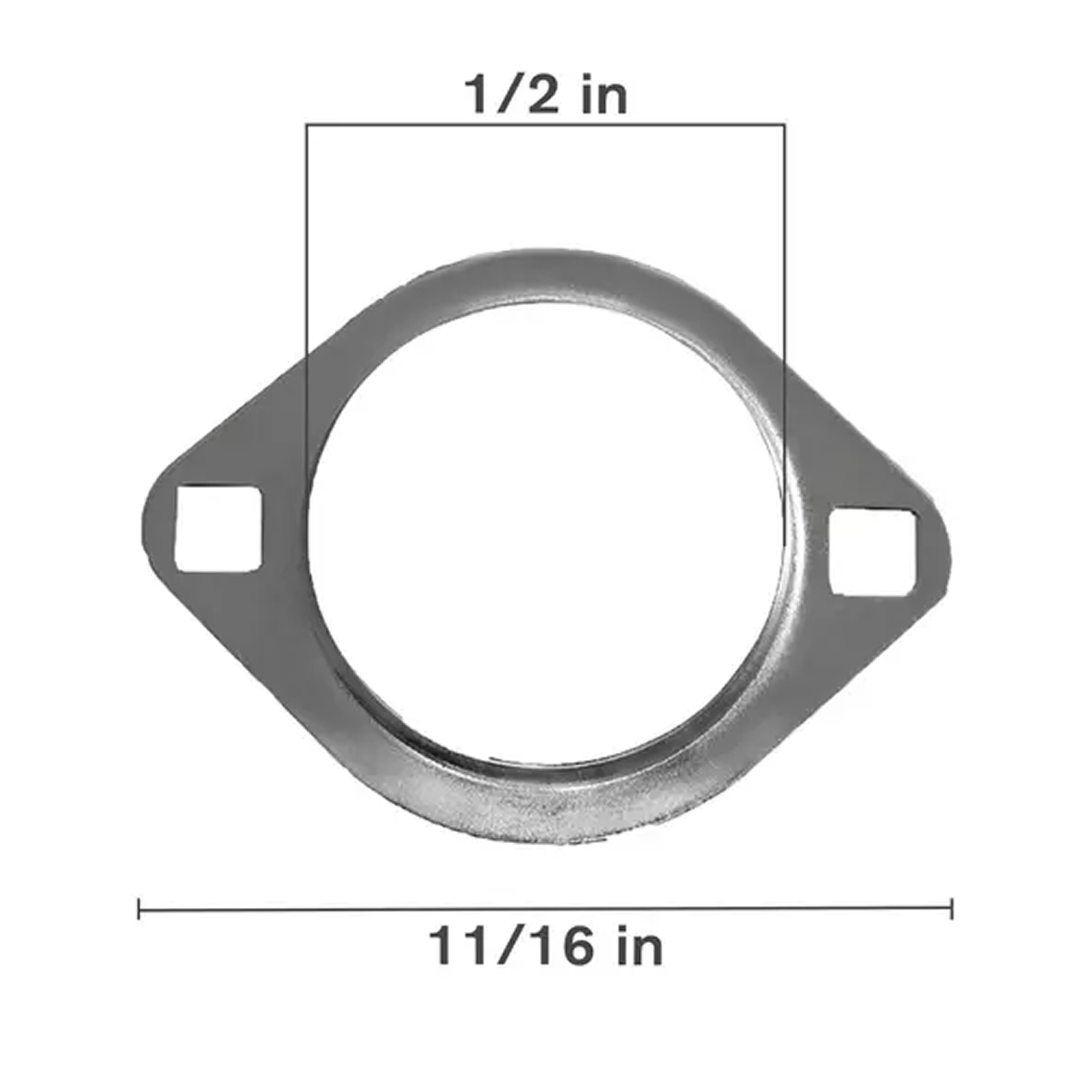Steel 2 Bolt Flange, 1/2" - 11/16"-1