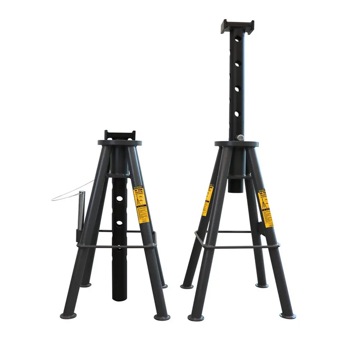10 Ton Tall Pin Style Jack Stands, Set of 2