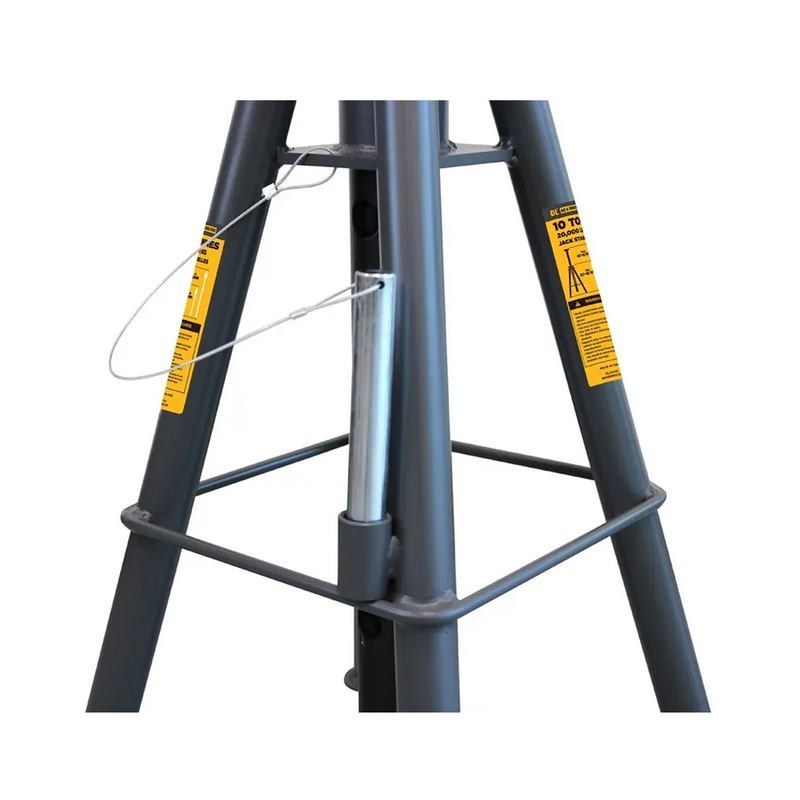10 Ton Tall Pin Style Jack Stands, Set of 2-zoom-