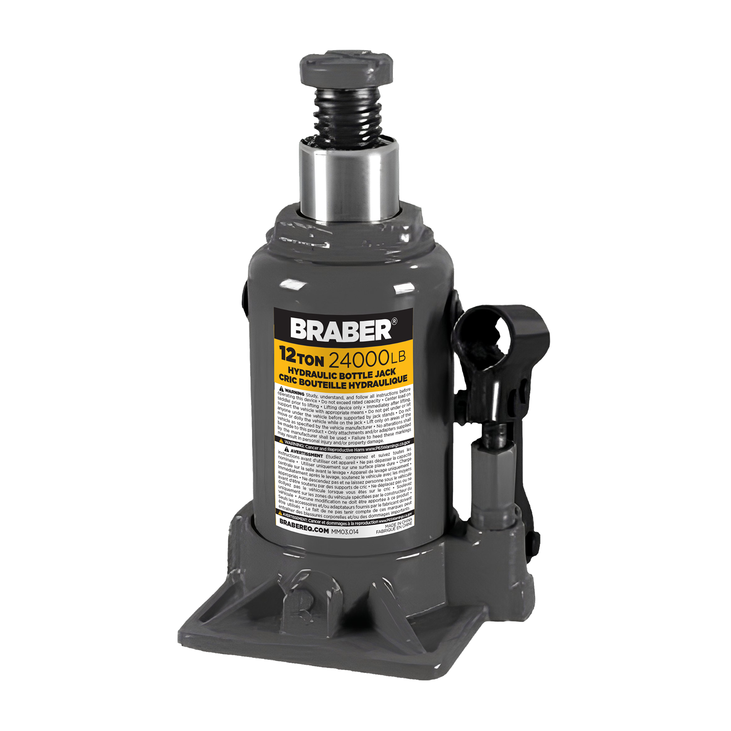 12 Ton Shorty Hydraulic Bottle Jack-zoom-1