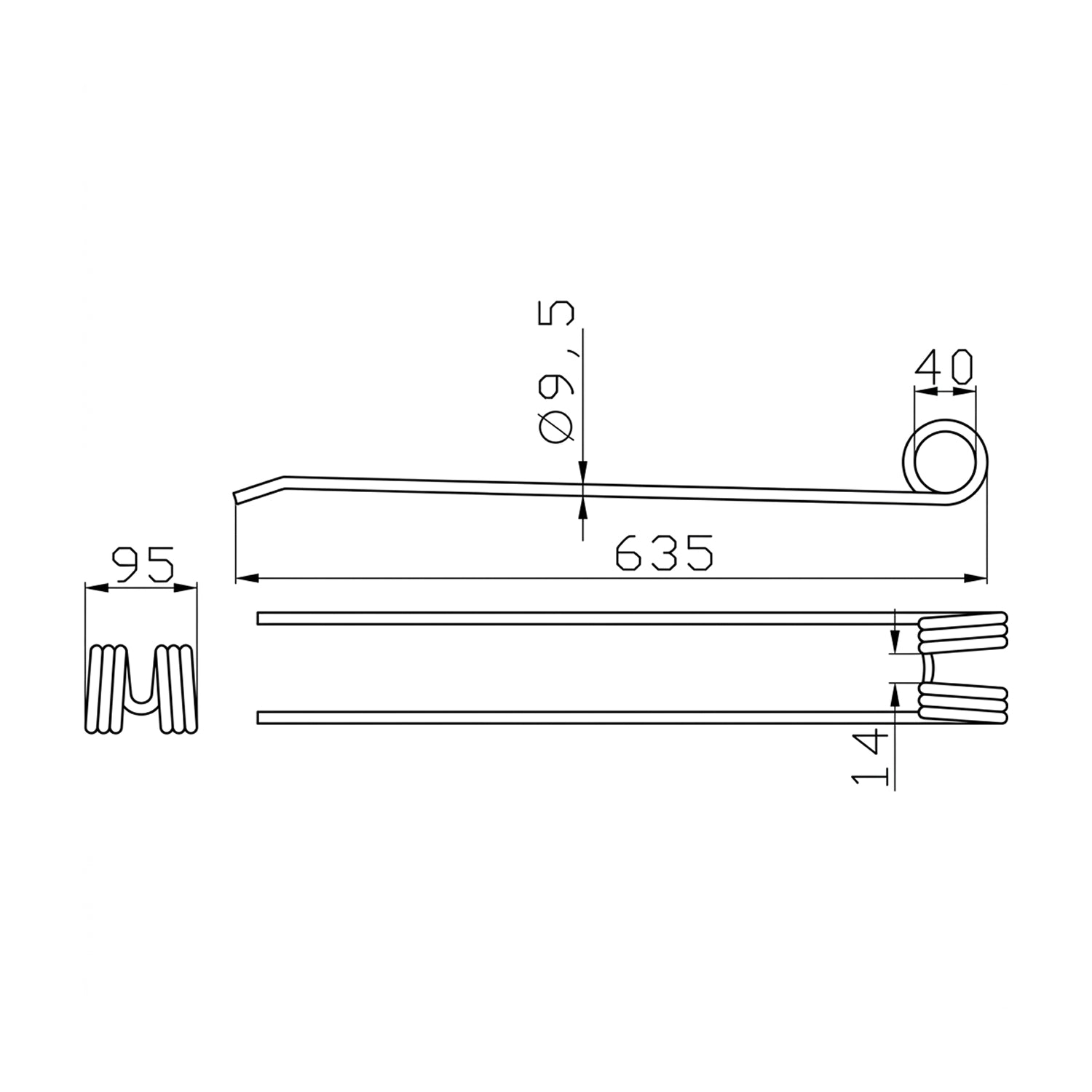 Rake Tine, Claas Liner-2