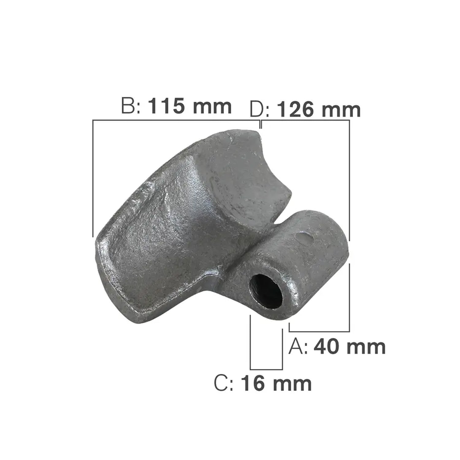 Forged Flail Mower Hammer, Long Shank