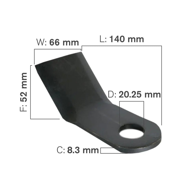 Side Slicer Flail Mower Blade, Rears-zoom-