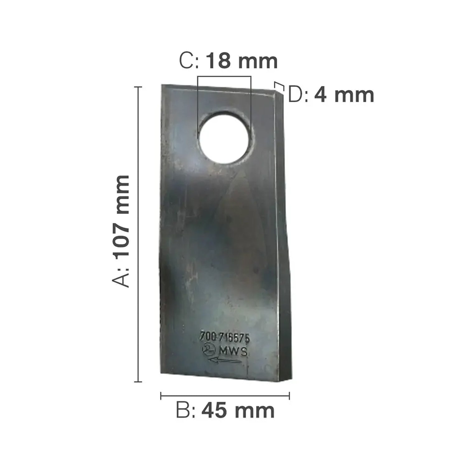 Hay Mower Blade, High Lift CW-zoom-1
