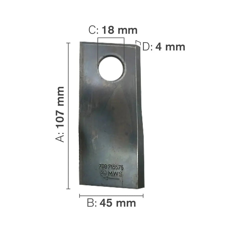 Hay Mower Blade, High Lift CW-zoom-