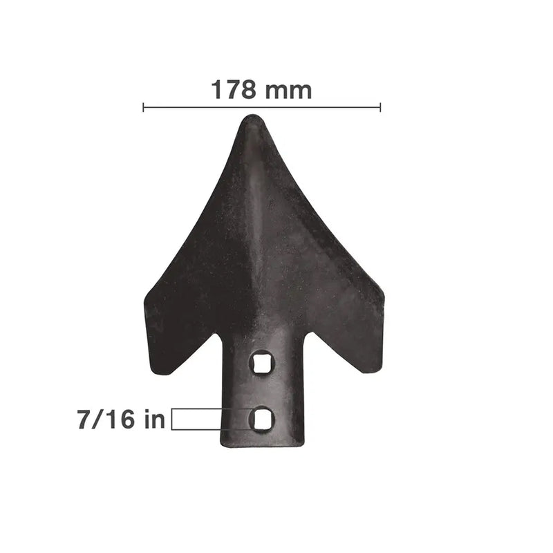 7" Long Nose 2-Hole C-Shank Sweep, Case IH-zoom-