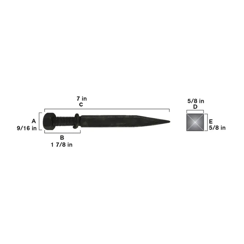 7" Diamond Harrow Tine-zoom-