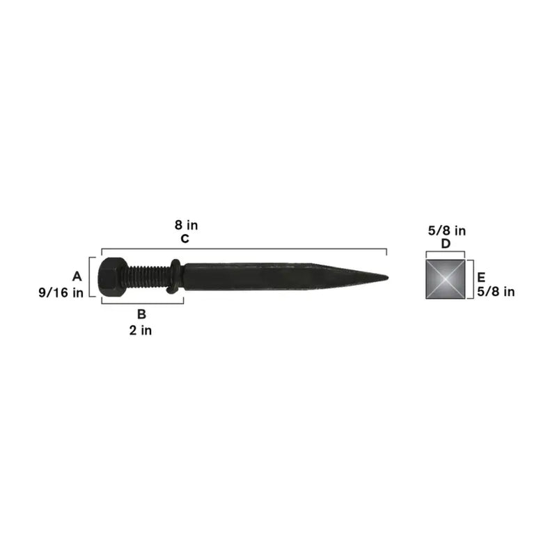 8" Diamond Harrow Tine-zoom-