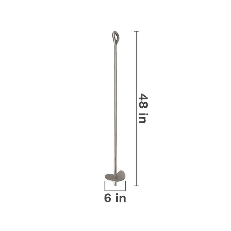 48" x 5/8" x 6" Hot Dipped Galvanized Earth Anchor-zoom-