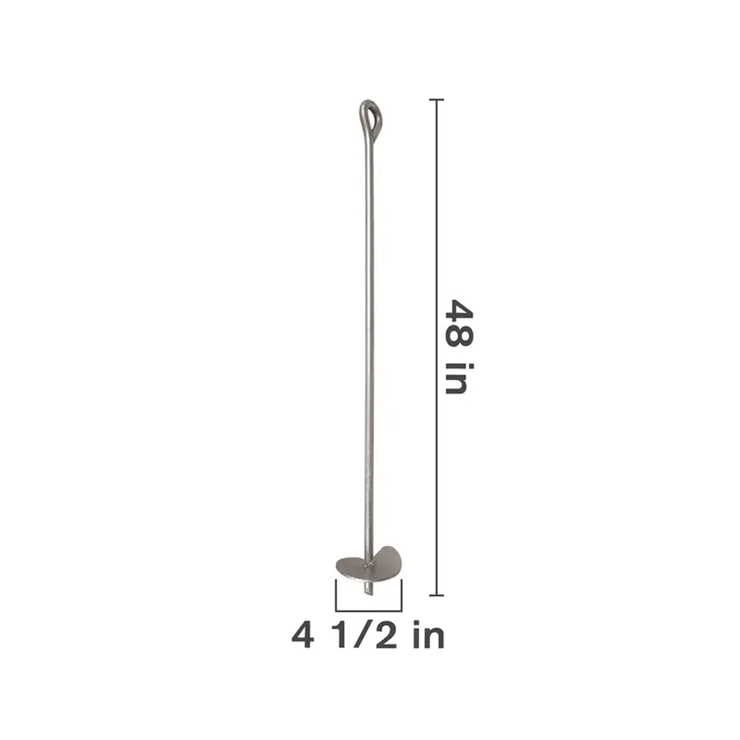 48" x 5/8" x 4-1/2" Hot Dipped Galvanized Earth Anchor-zoom-1
