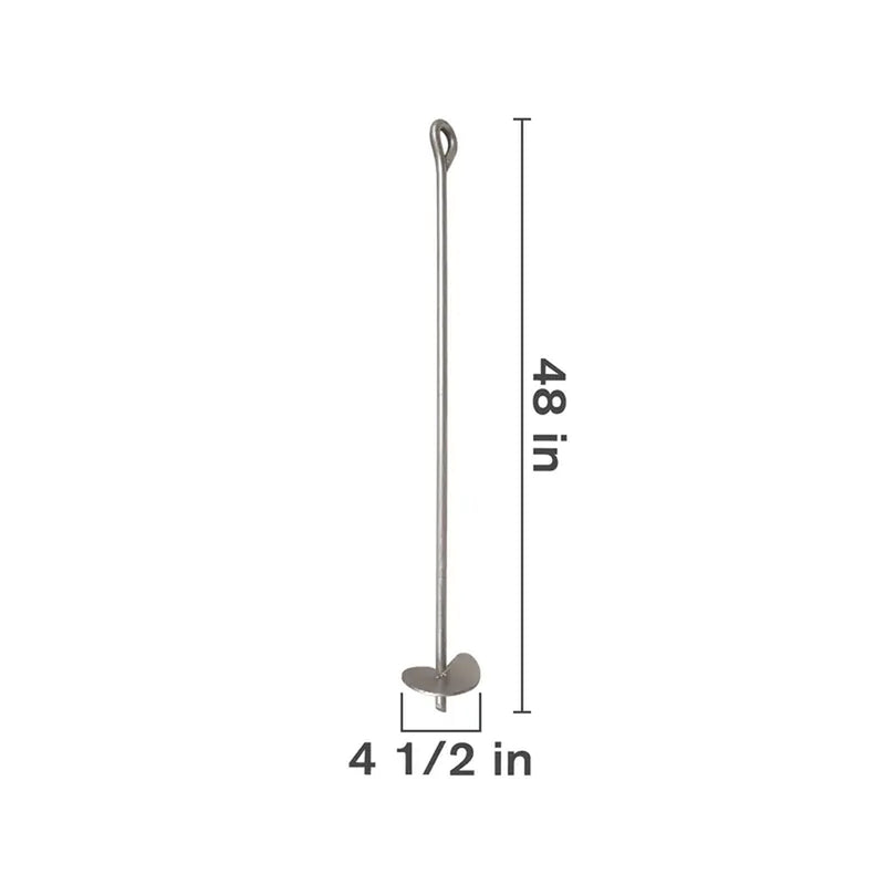 48" x 5/8" x 4-1/2" Hot Dipped Galvanized Earth Anchor-zoom-