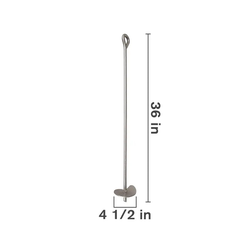 36" x 1/2" x 4-1/2" Hot Dipped Galvanized Earth Anchor-zoom-