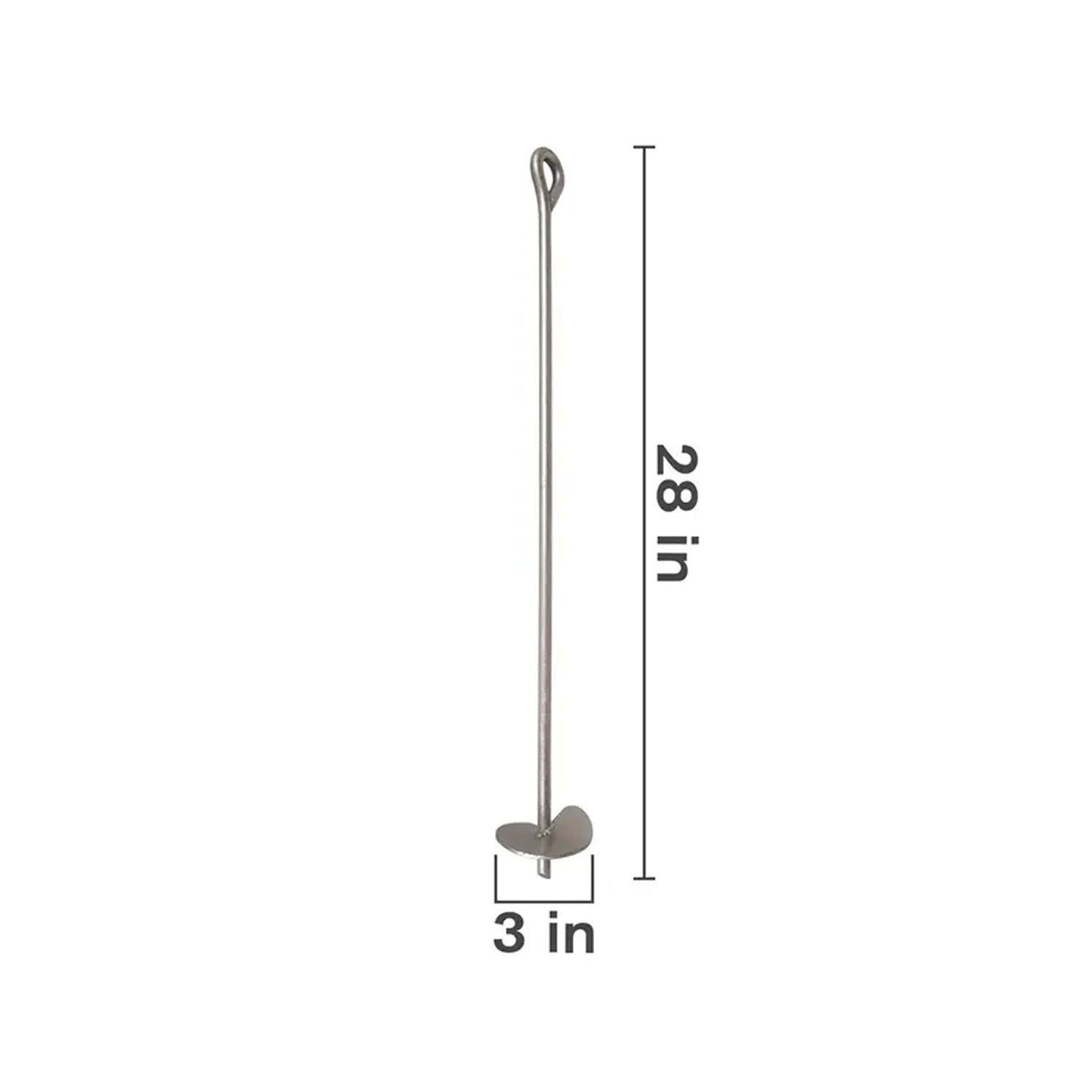 28" x 1/2" x 3" Hot Dipped Galvanized Earth Anchor