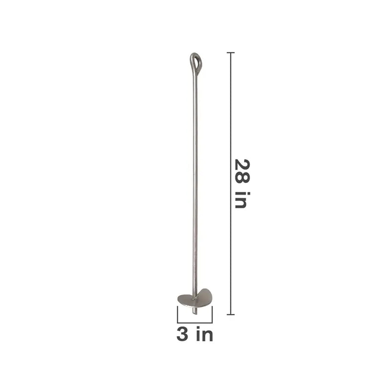 28" x 1/2" x 3" Hot Dipped Galvanized Earth Anchor-zoom-