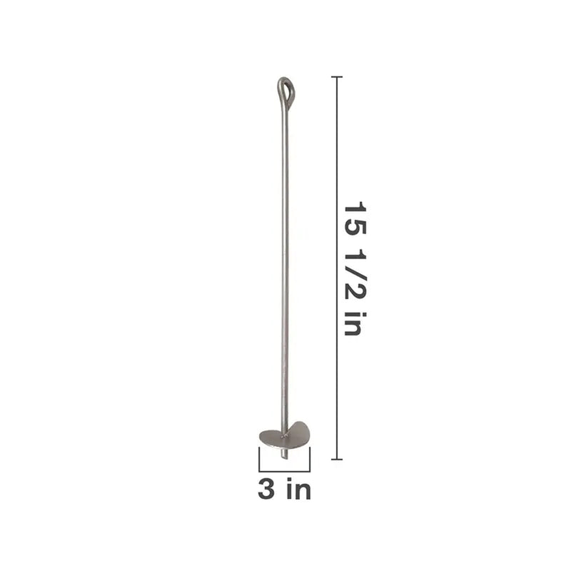 15.5" x 1/2" x 3" Hot Dipped Galvanized Earth Anchor-zoom-