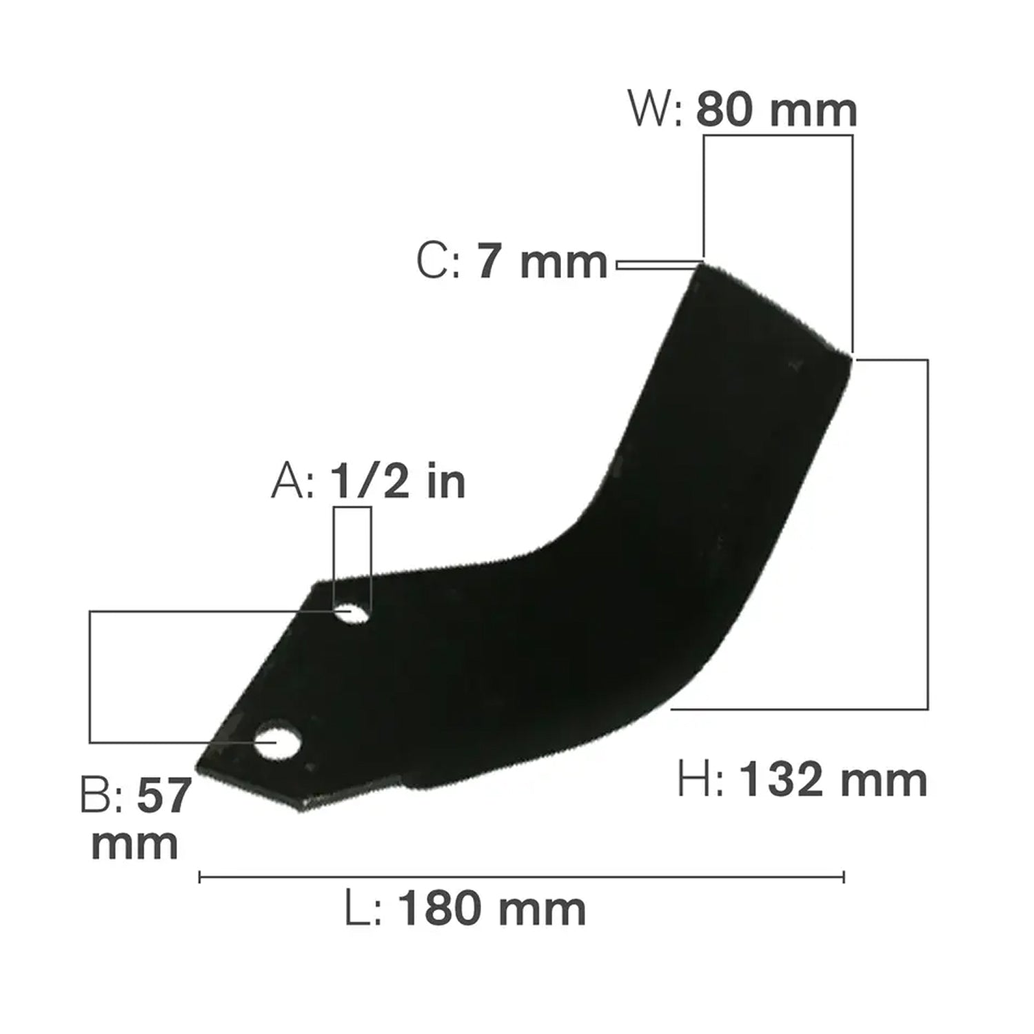 L-Shaped Tillage Blade, Left Hand-zoom-1