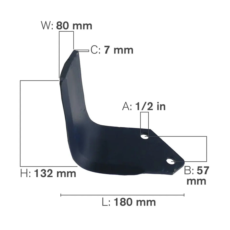 L-Shaped Tillage Blade, Right Hand-zoom-
