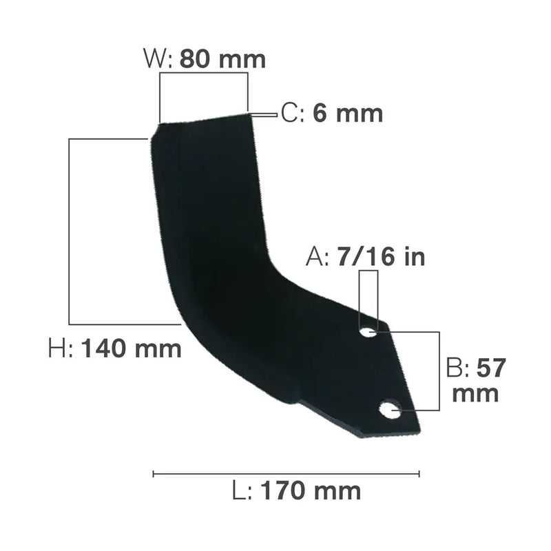 L-Shaped Tillage Blade, Right Hand-zoom-
