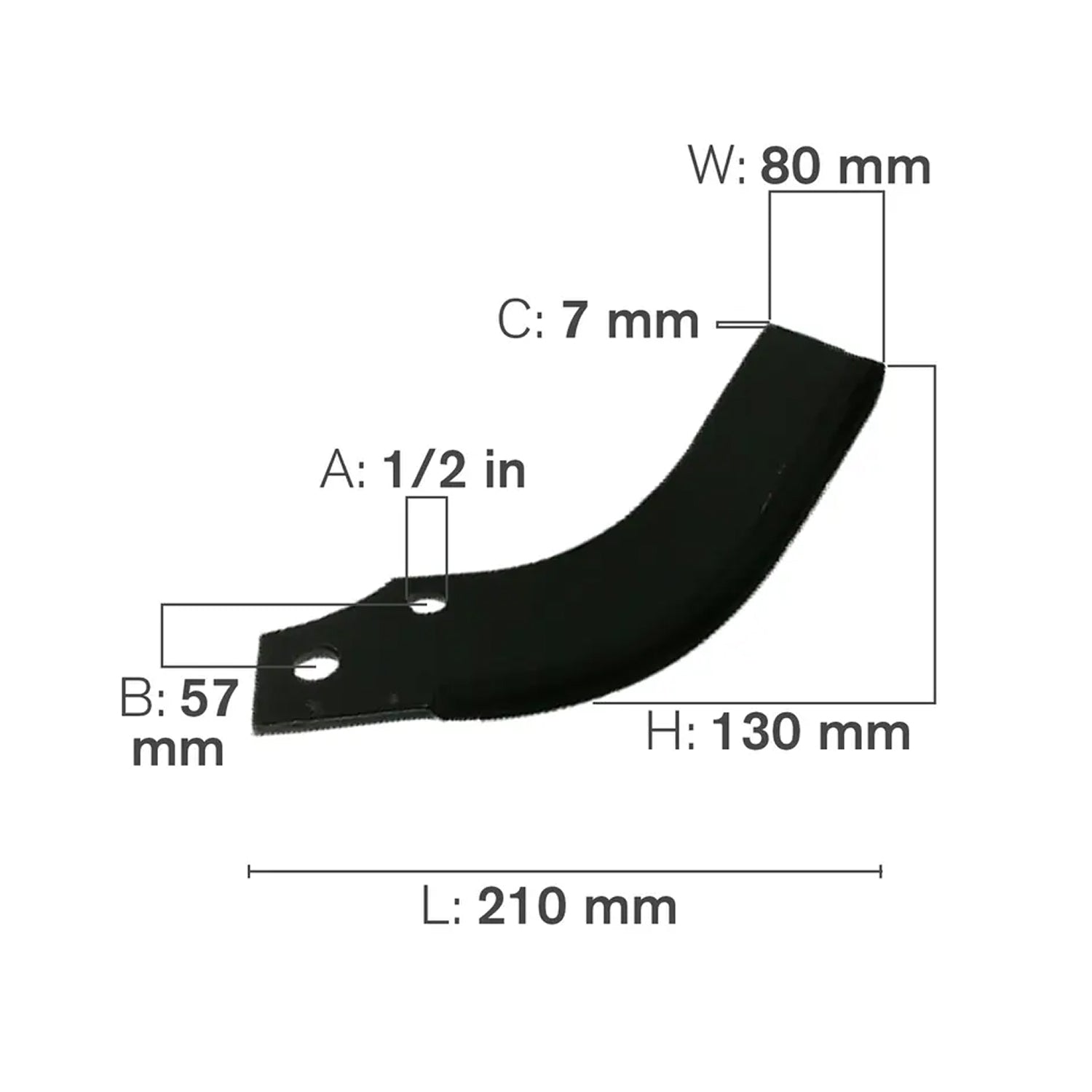 C-Shaped Tillage Blade, Left Hand-zoom-1