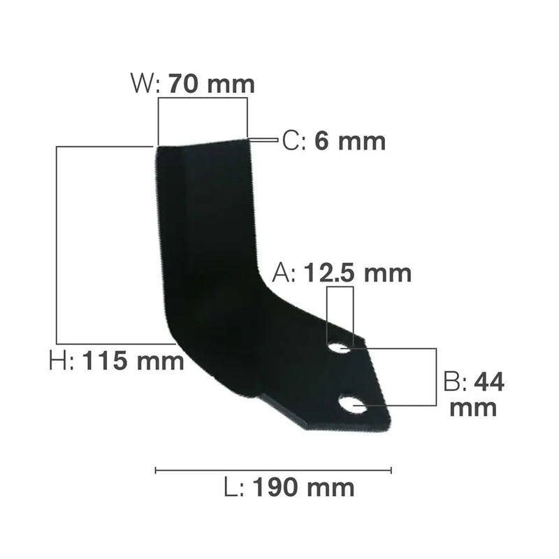 C-Shaped Tillage Blade, Right Hand-zoom-