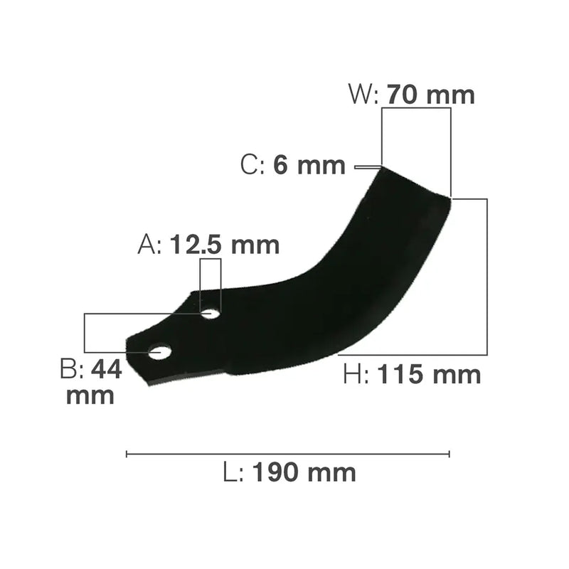 C-Shaped Tillage Blade, Left Hand-zoom-