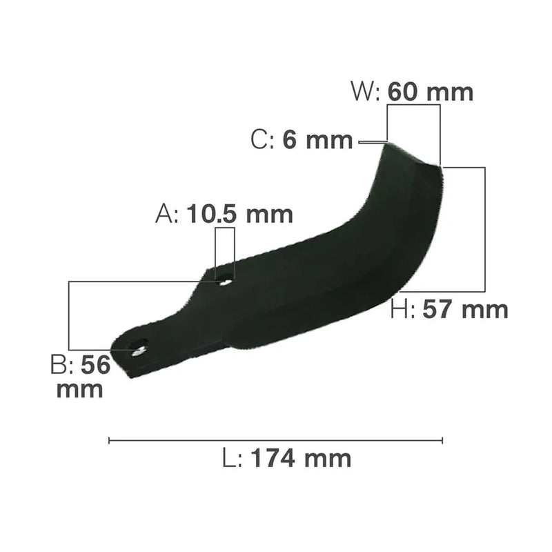 C-Shaped Tillage Blade, Left Hand-zoom-
