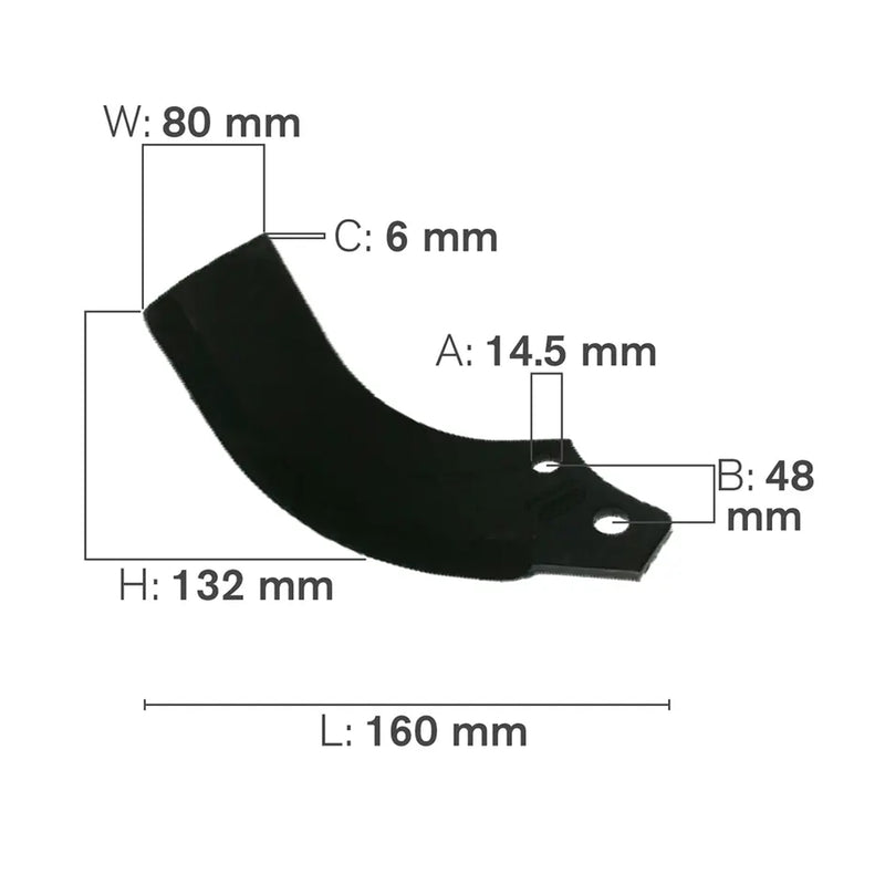 C-Shaped Tillage Blade, Left Hand-zoom-