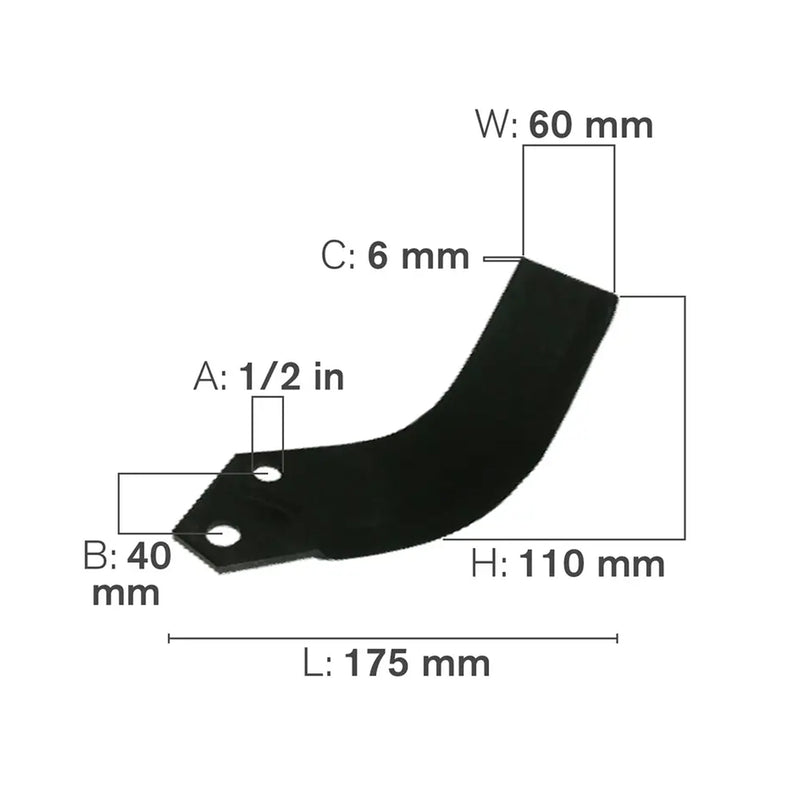 C-Shaped Tillage Blade, Left Hand-zoom-