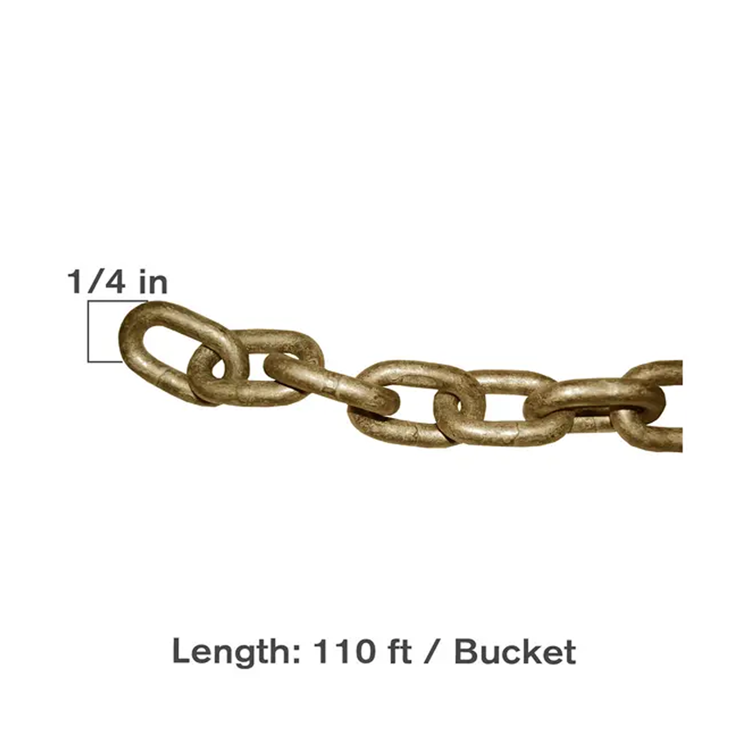 110' x 1/4" G70 Bulk Chain
