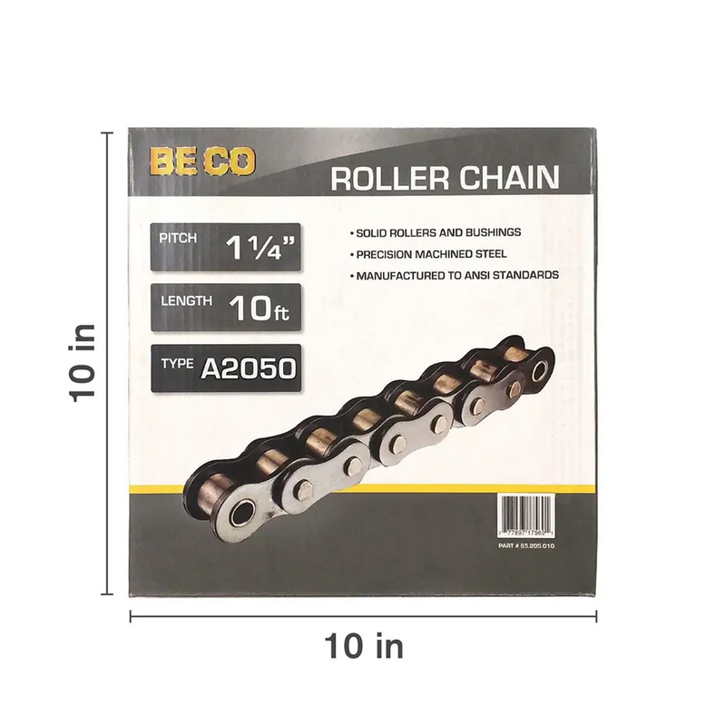 10' x 1-1/4" Roller Chain, #A2050-zoom-