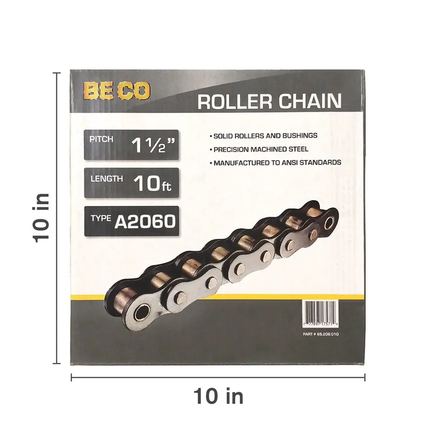 10' x 1-1/2" Roller Chain #A2060-3