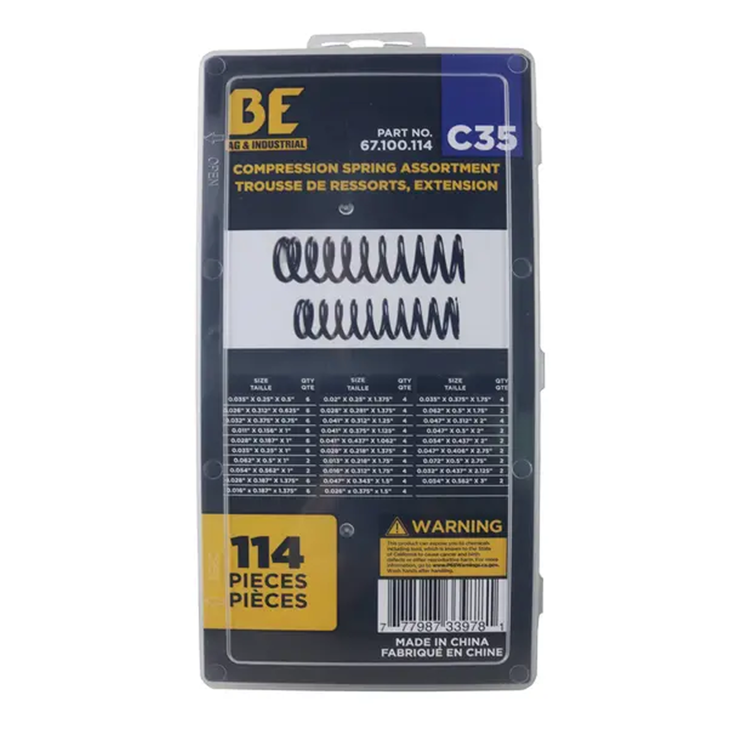 114-Piece Compression Spring Assortment Kit-1