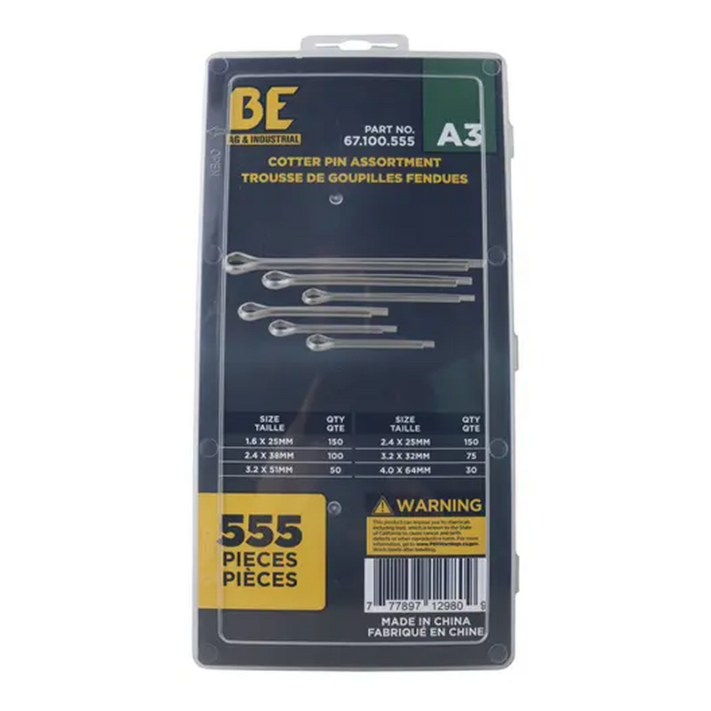 555-Piece Cotter Pin Assortment Kit-zoom-