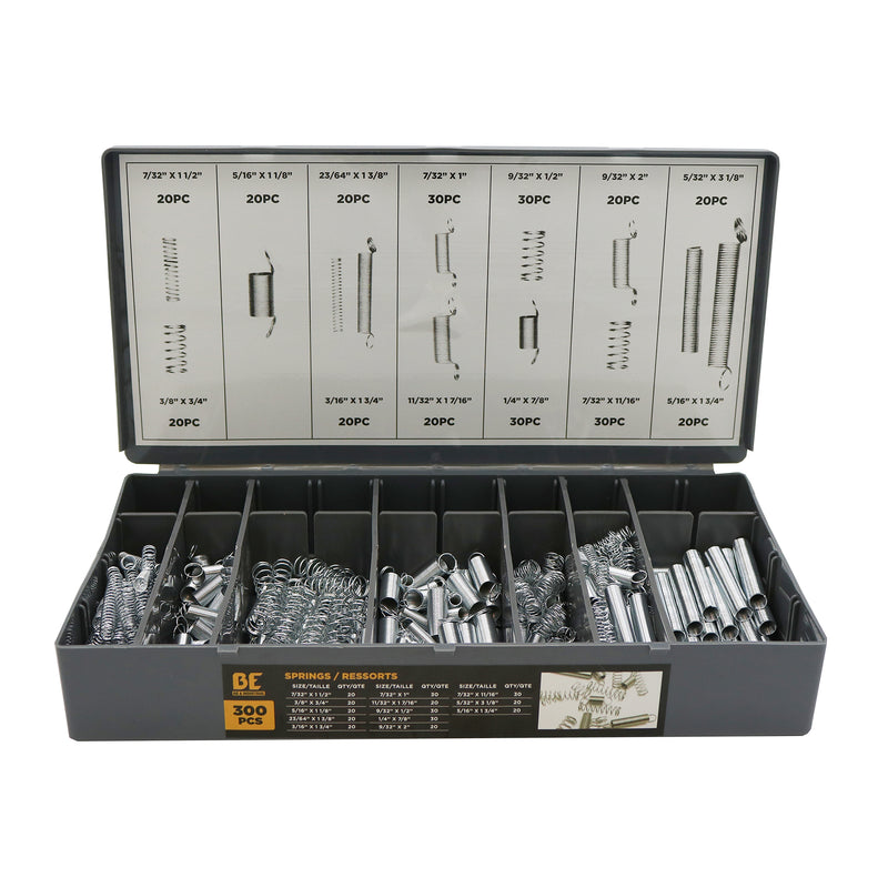 O-ring, Cotter Pin, and Spring Assortment Kit with Bonus Storage Container, 1000 Pieces-zoom-