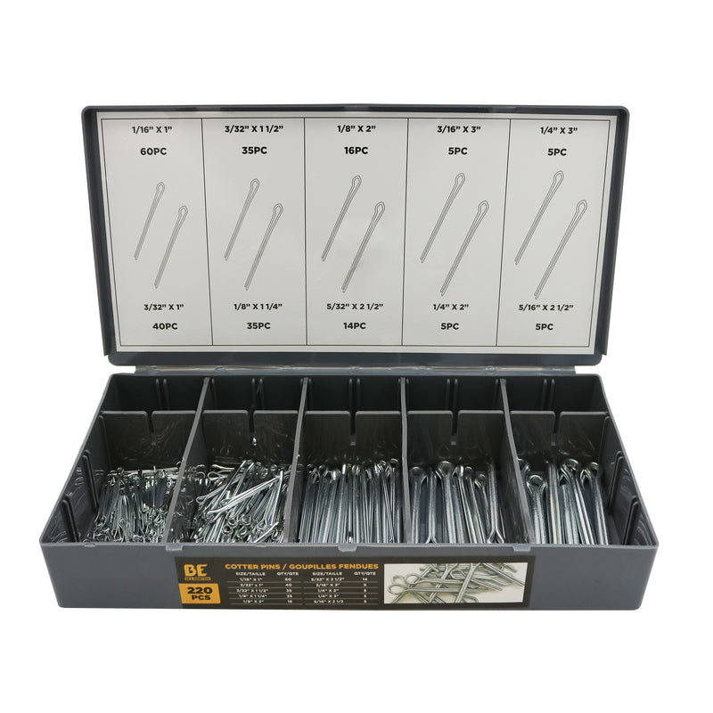 O-ring, Cotter Pin, and Spring Assortment Kit with Bonus Storage Container, 1000 Pieces-zoom-