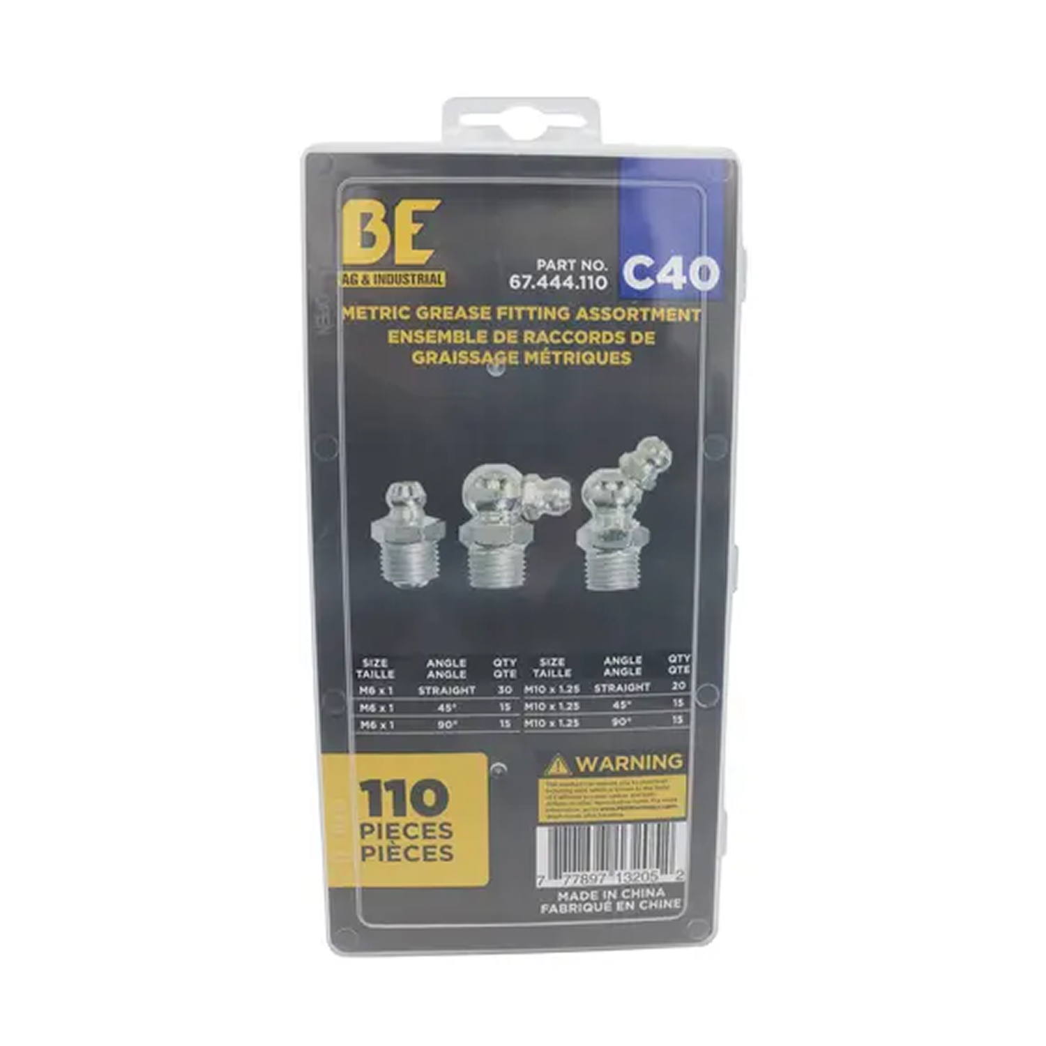 110-Piece Metric Grease Nipple Kit-1