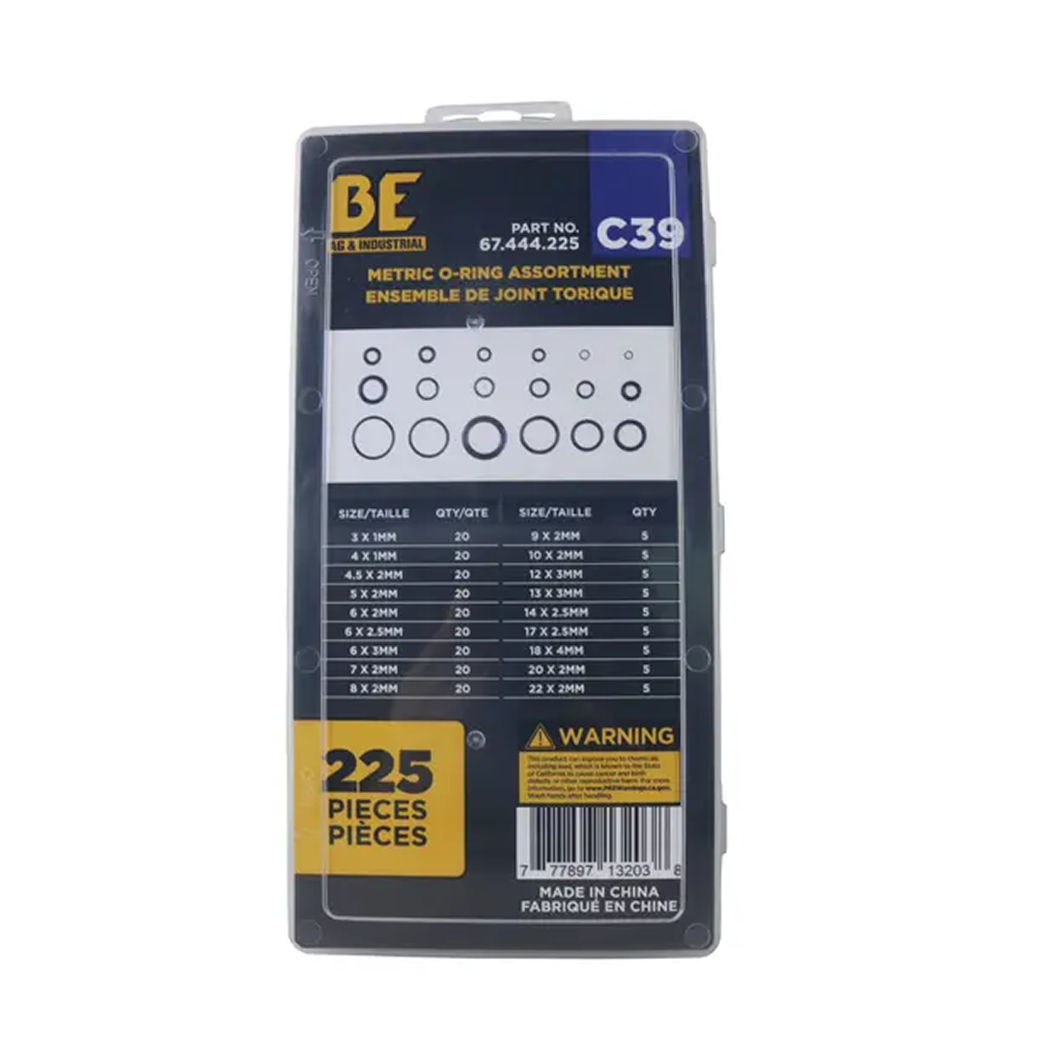 225-Piece Metric O-Ring Kit-1