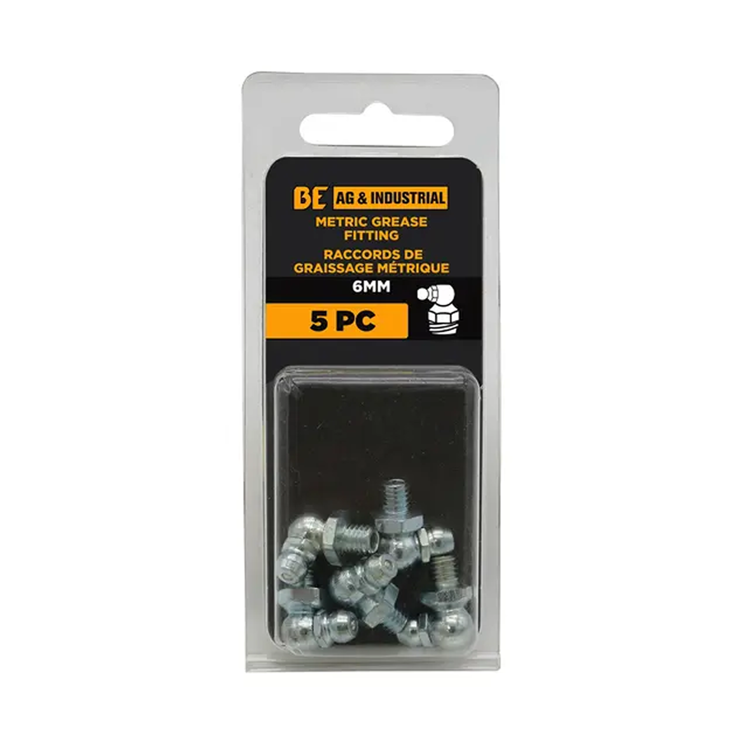 5-Piece 6mm 90° Metric Grease Fittings Kit