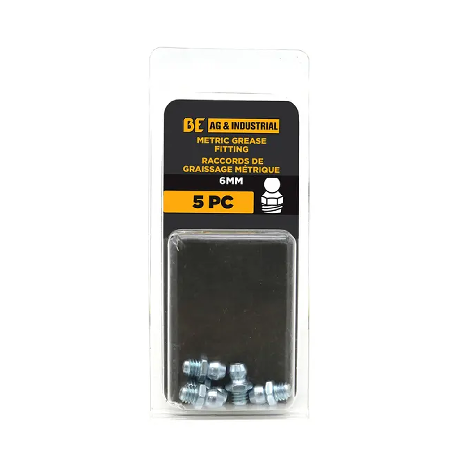 5-Piece 6mm Straight SAE Grease Fittings Kit-zoom-1