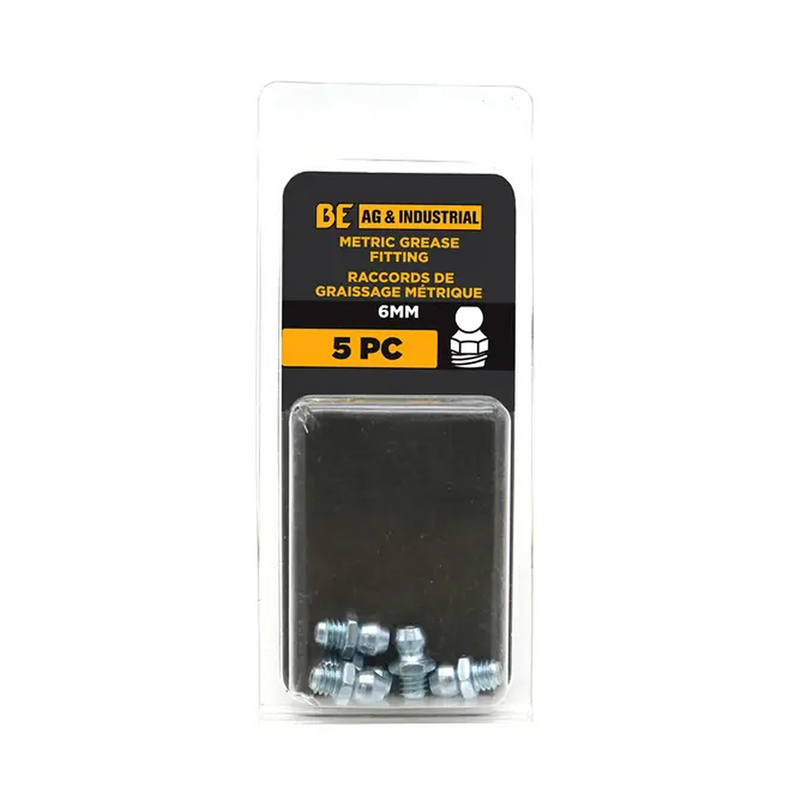 5-Piece 6mm Straight SAE Grease Fittings Kit-zoom-