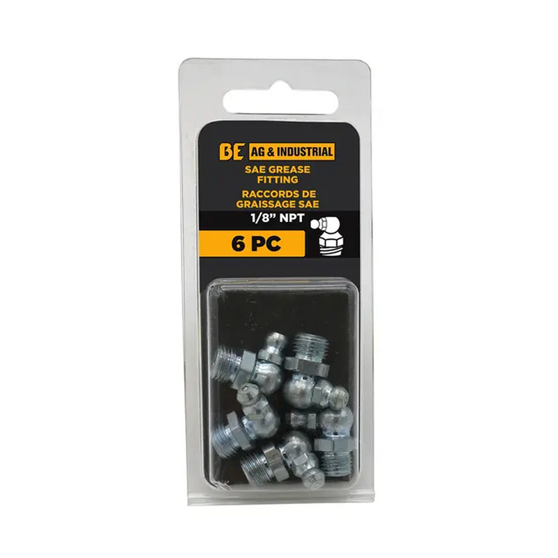 10-Piece 1/8" 90° SAE Grease Fittings Kit-zoom-