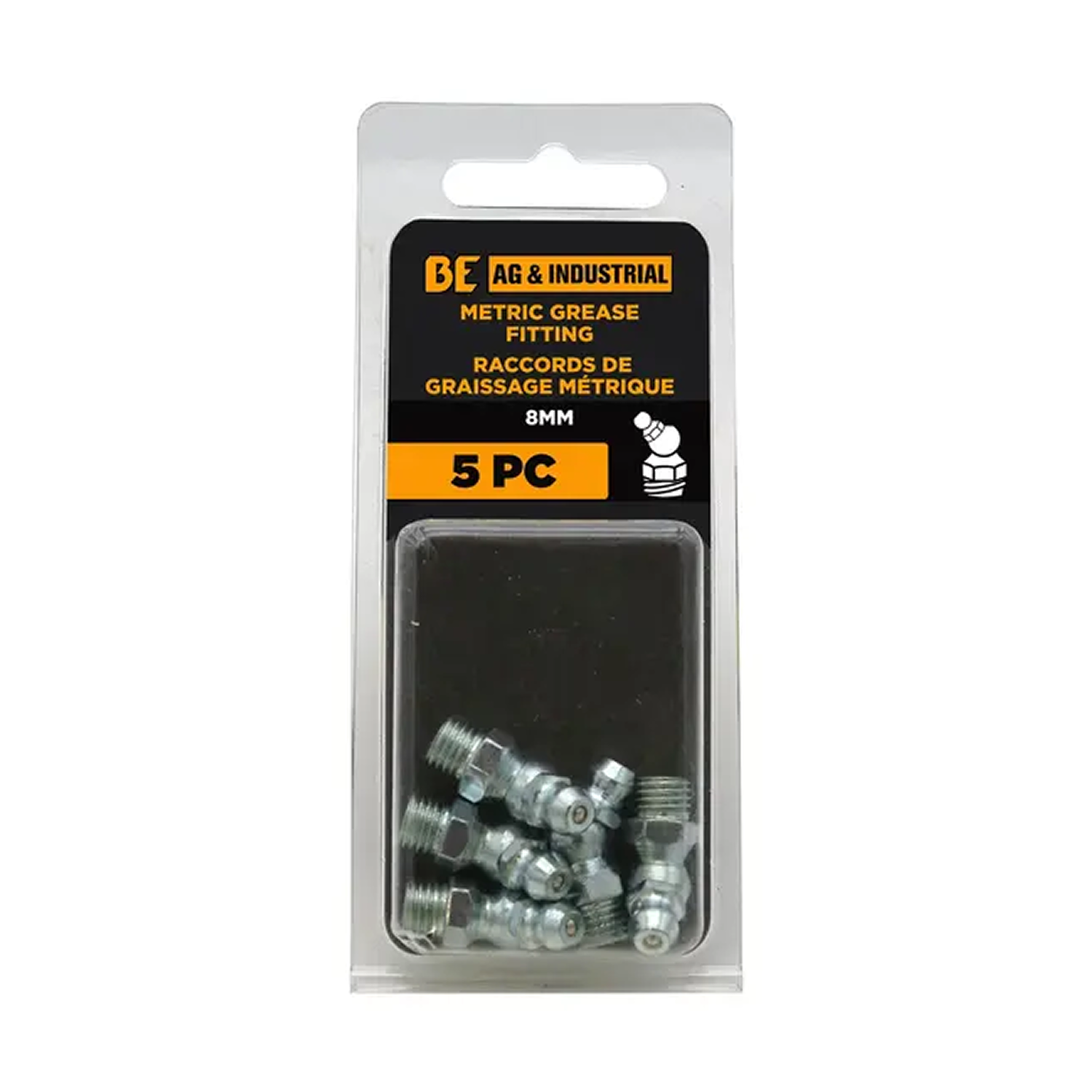 5-Piece 8mm 45° SAE Grease Fittings Kit-zoom-1