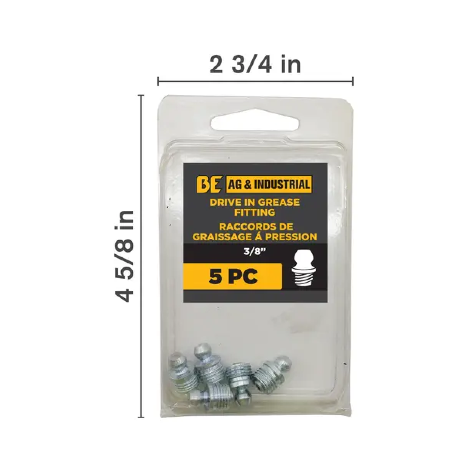 5-Piece 5/16" Drive In Grease Fitting Kit-1