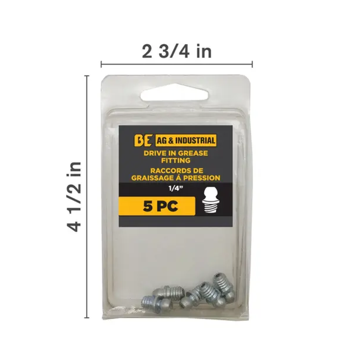 5-Piece 1/4" Drive In Grease Fitting Kit-zoom-1